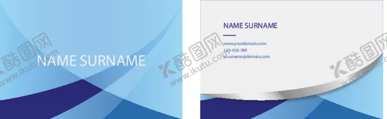 编号：22520405130227001817【酷图网】源文件下载-名片蓝色色调