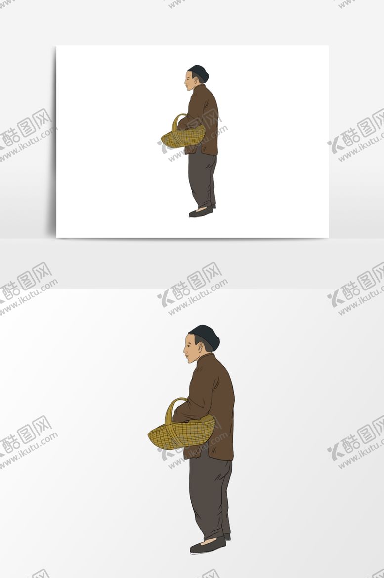 编号：22465507140337407834【酷图网】源文件下载-淡彩国画人物