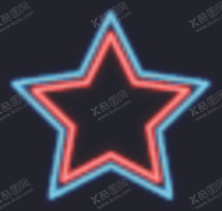 编号：12391606290954159081【酷图网】源文件下载-霓虹灯五角星