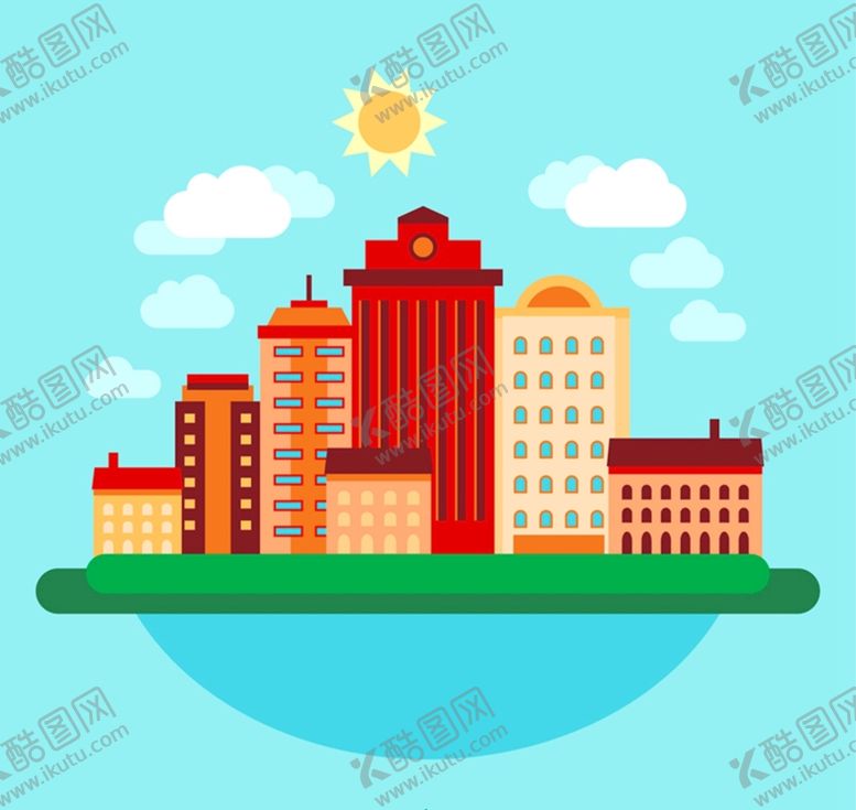 编号：69782109211057008297【酷图网】源文件下载-建筑楼群矢量