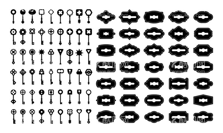 编号：99132611161255596874【酷图网】源文件下载-钥匙和锁矢量