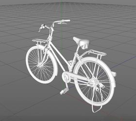 C4D模型自行车