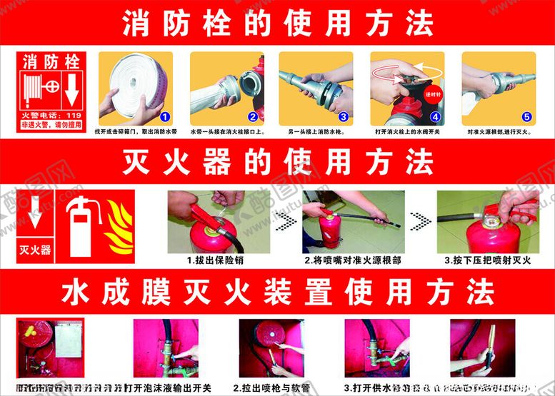 编号：15609102200810275276【酷图网】源文件下载-消防栓使用方法