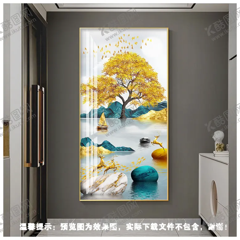 编号：25216110171802431828【酷图网】源文件下载-金麋鹿发财树