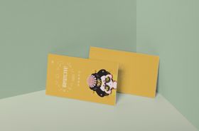圆角名片样机素材VI智能对象IC卡