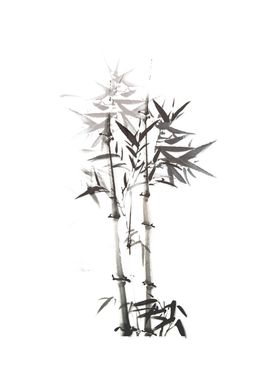 水墨竹子