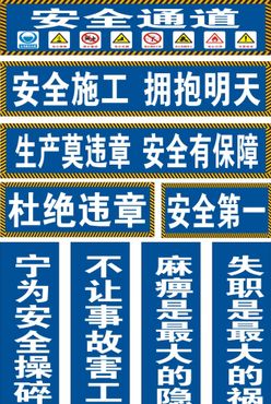 建筑工地安全标语警示标示