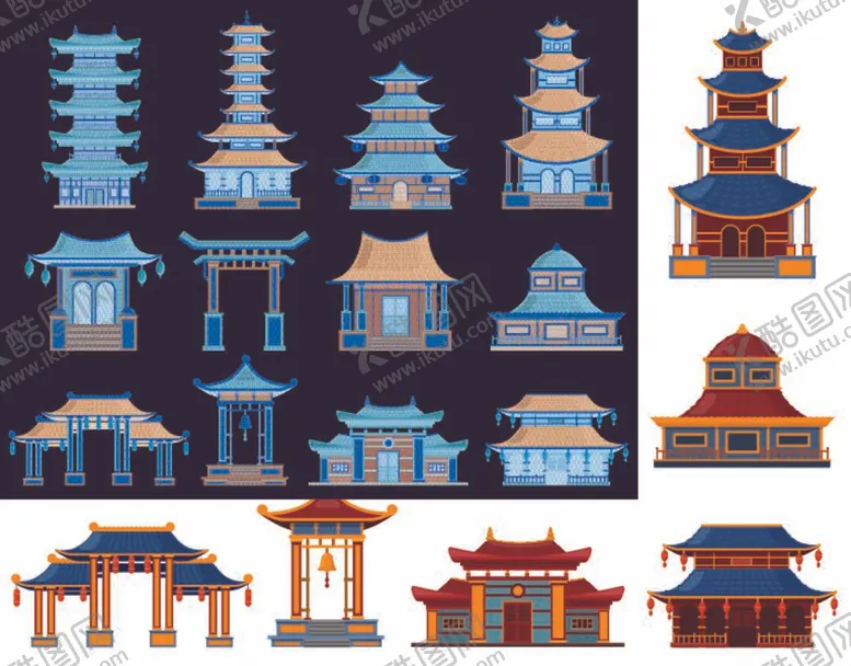 编号：52955612041506515383【酷图网】源文件下载-中国风传统古建筑
