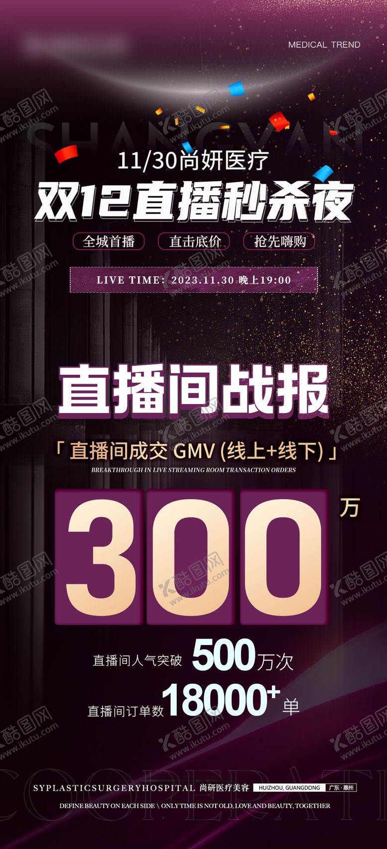编号：10884111260011315591【酷图网】源文件下载-医美直播盛典活动战报