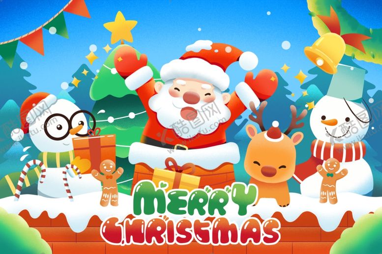 编号：40138110300648488572【酷图网】源文件下载-圣诞节插画