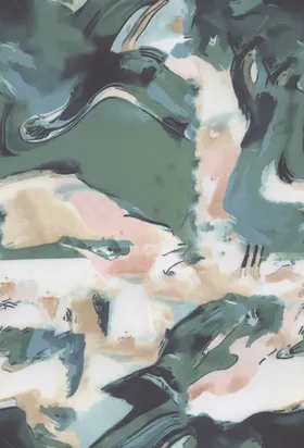 扎染叶子小花手绘花设计