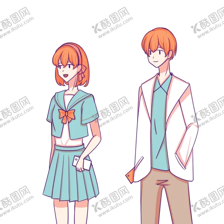 编号：72349506291106481860【酷图网】源文件下载-动漫人物男女插画