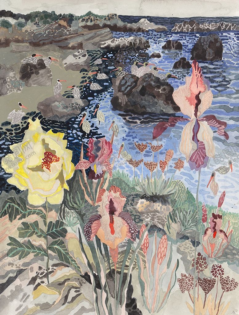 编号：17512506171439399486【酷图网】源文件下载-北欧风格淡色水彩画