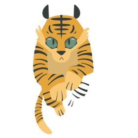 创意老虎插画图案