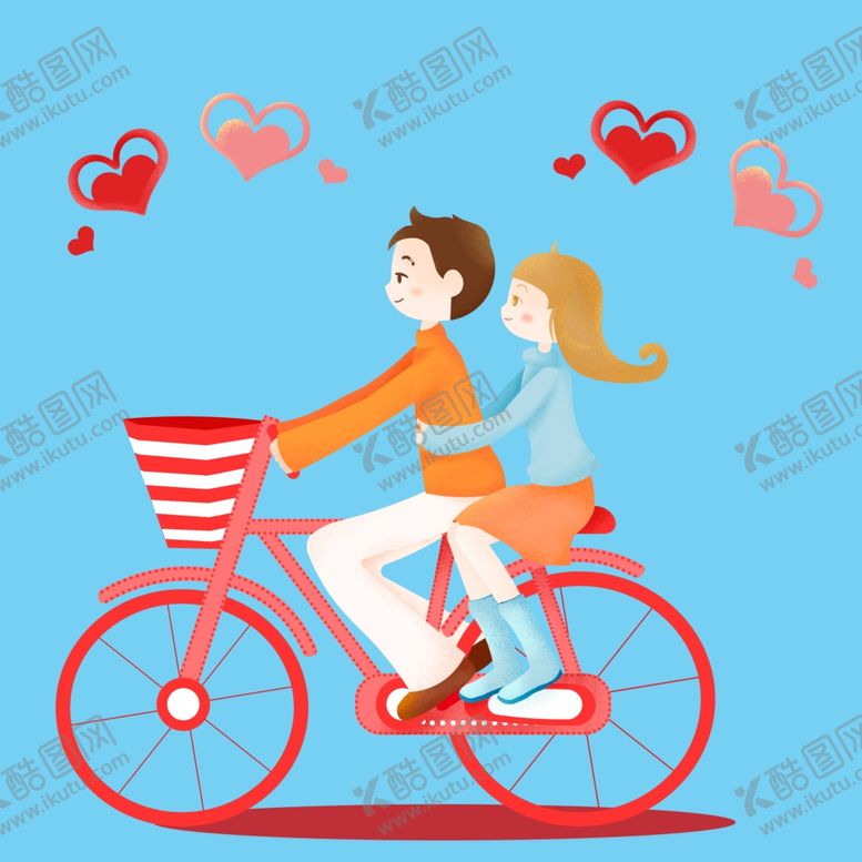 编号：36055207091213296796【酷图网】源文件下载-情侣骑单车郊游