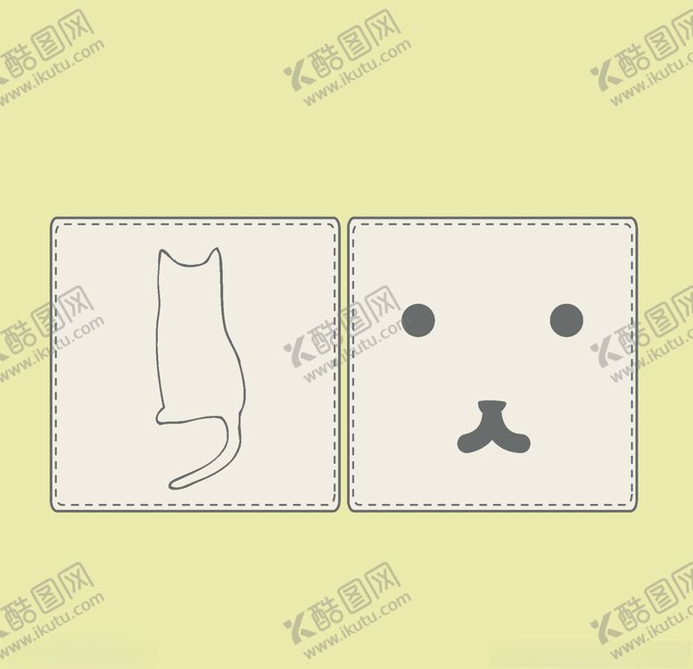 编号：61912109110651251167【酷图网】源文件下载-卡通动物极简风格小猫