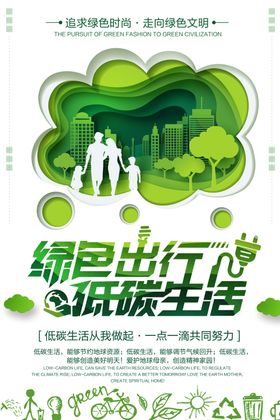 环保海报简约背景公益绿色