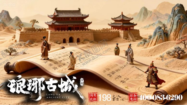 编号：84812612121312291189【酷图网】源文件下载-琅琊古城海报展板