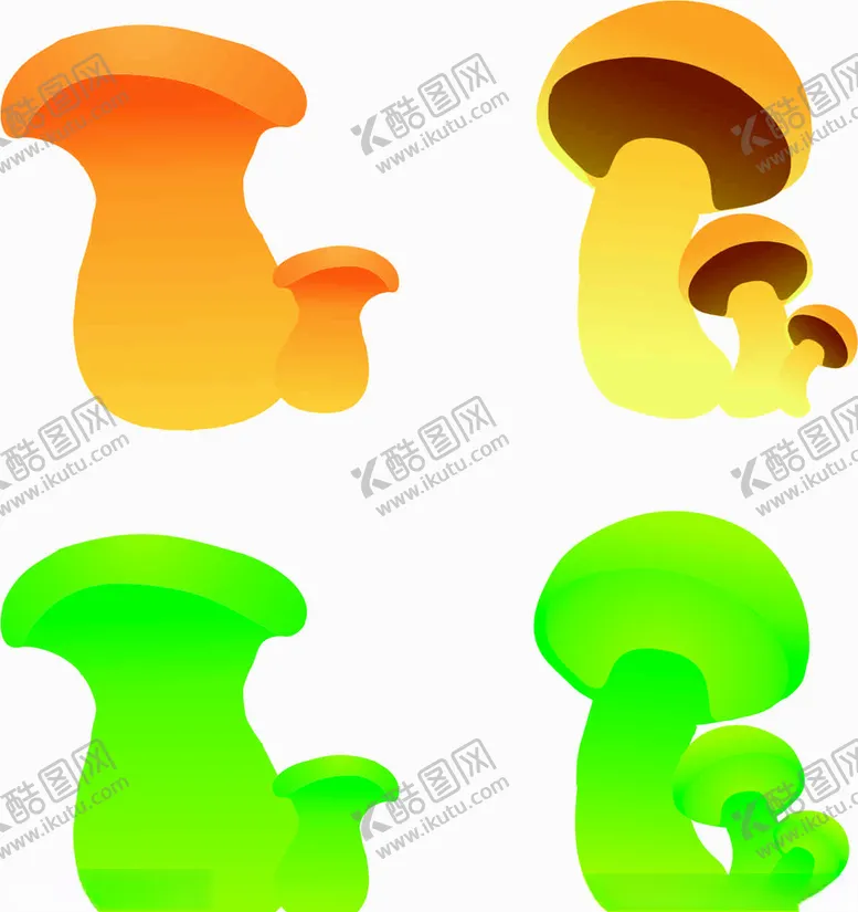 编号：43977606300613235409【酷图网】源文件下载-杏鲍菇香菇卡通