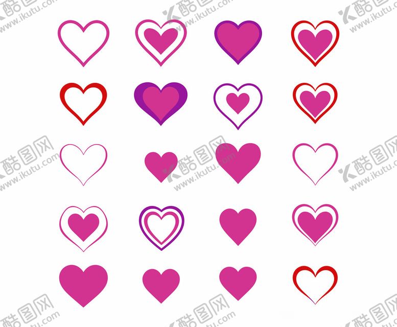 编号：18115110012312408232【酷图网】源文件下载-心形图案