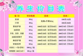 价目表