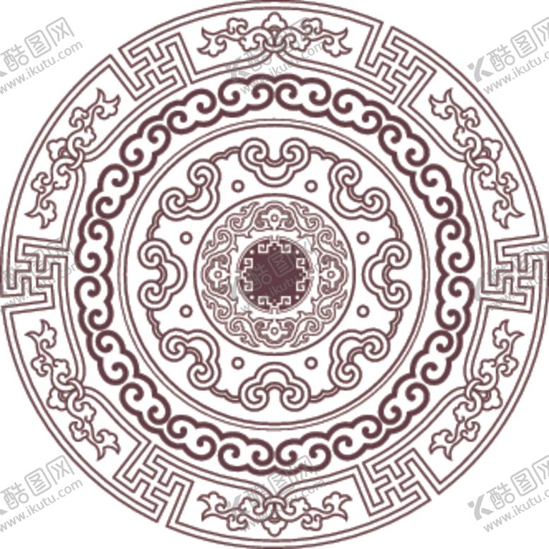 编号：28680909120017496236【酷图网】源文件下载-圆形中式边框