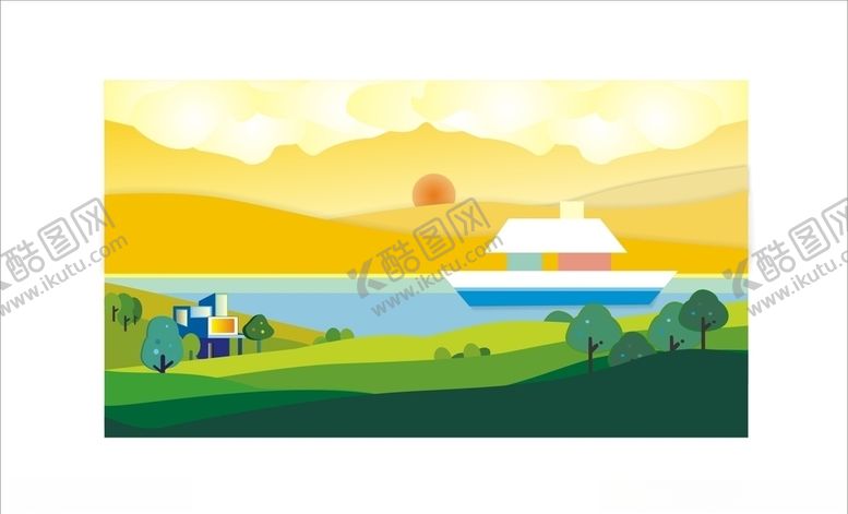 编号：26325109211114045469【酷图网】源文件下载-插画风景