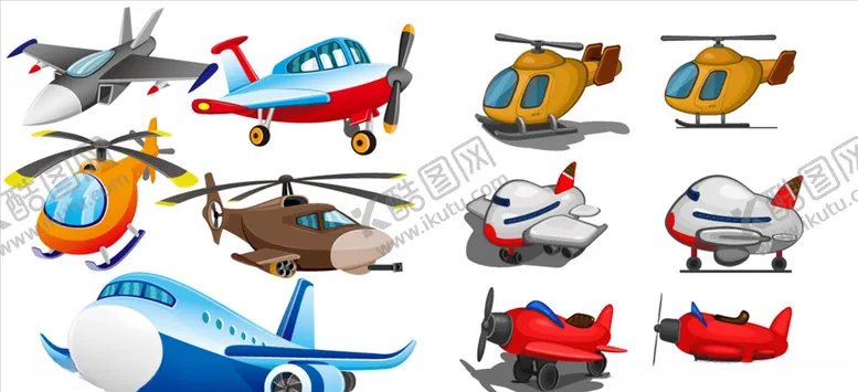 编号：56249609290550173999【酷图网】源文件下载-卡通飞机