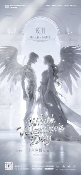 白色情人节314酒吧海报