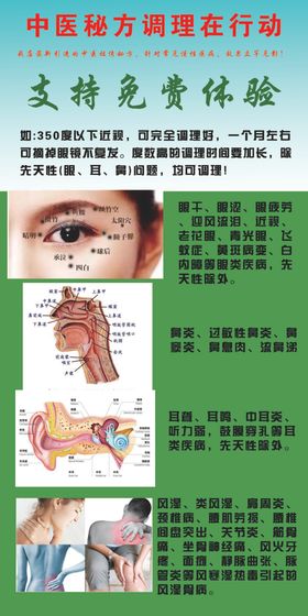 护眼护耳治疗宣传海报