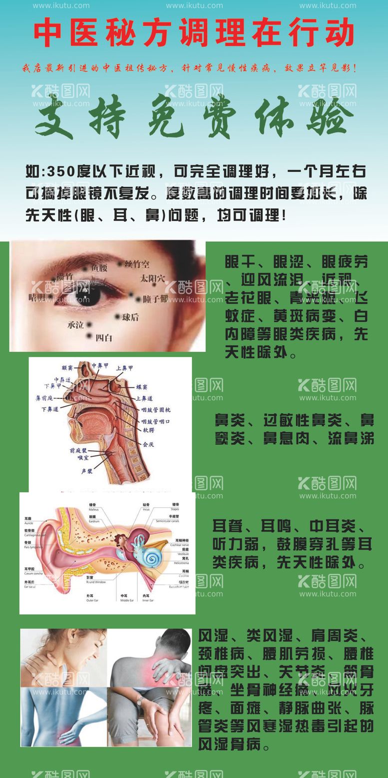 编号：97672812181250009008【酷图网】源文件下载-护眼护耳治疗宣传海报