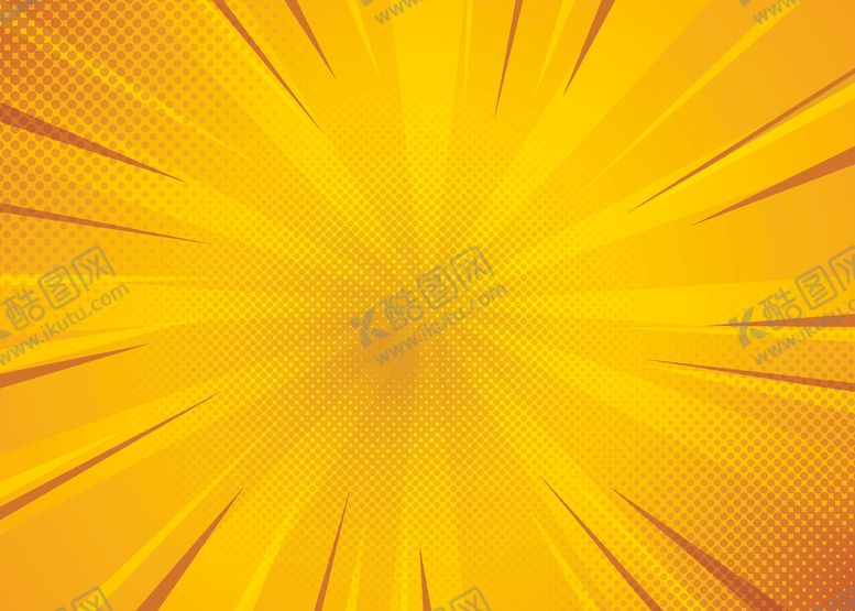 编号：90958910120114123568【酷图网】源文件下载-黄色波普艺术漫画背景
