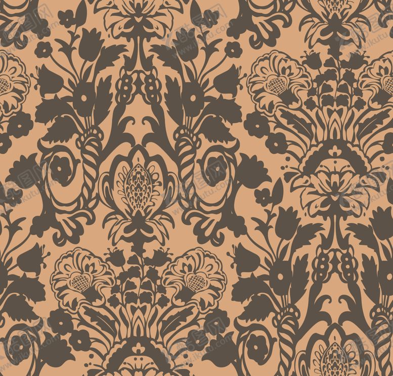 编号：71109011021247537202【酷图网】源文件下载-复古花纹壁纸图案
