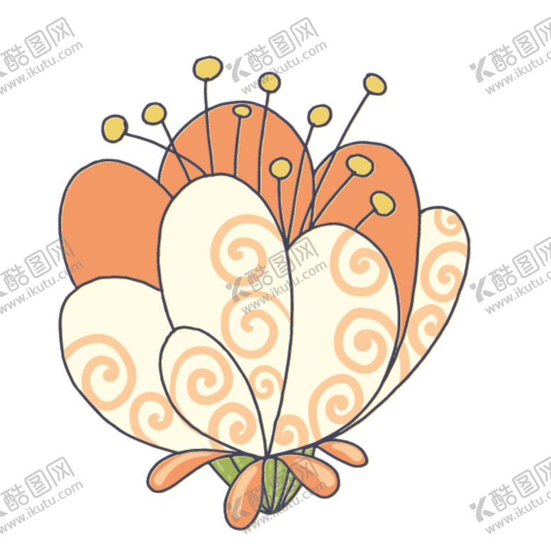 编号：44868010051045219559【酷图网】源文件下载-花朵蝴蝶卡通图案