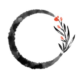 黑白色山水风格