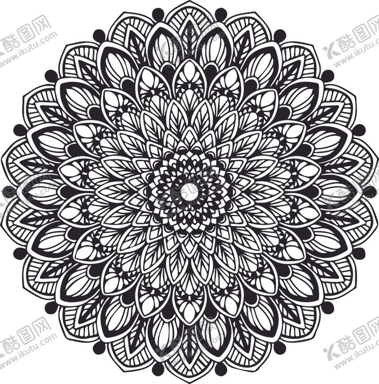 编号：10118310020159511621【酷图网】源文件下载-曼陀罗花纹