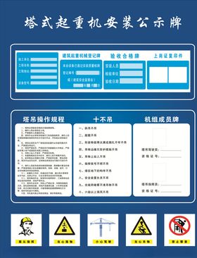 塔吊发展史公示牌
