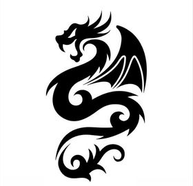 飞龙图腾纹身图案
