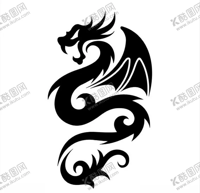 编号：41850506250857466731【酷图网】源文件下载-飞龙图腾纹身图案