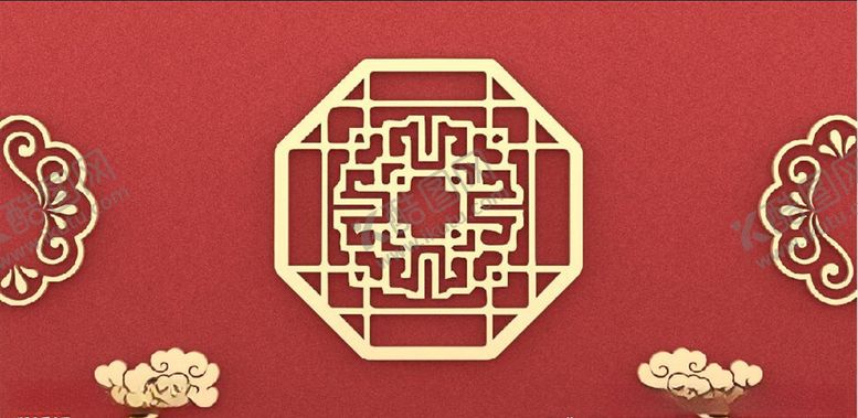 编号：89881310111310017586【酷图网】源文件下载-红色简约C4D立体创意喜庆背景