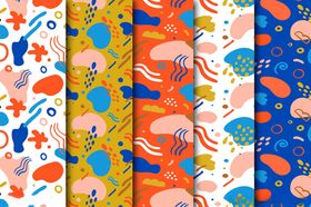 多彩圣诞元素图案集合