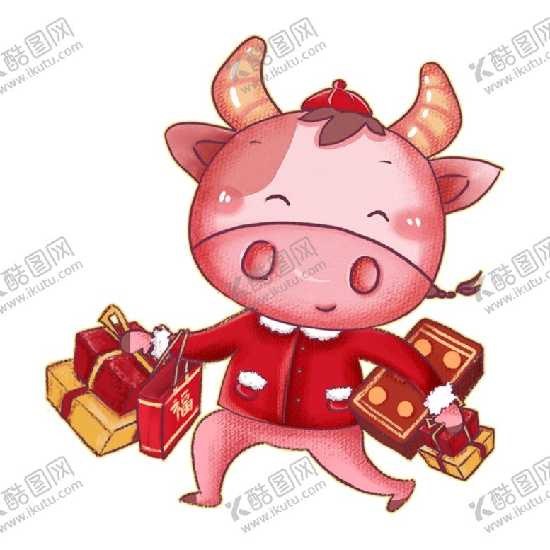 编号：59525109270051059328【酷图网】源文件下载-春节动漫牛形象