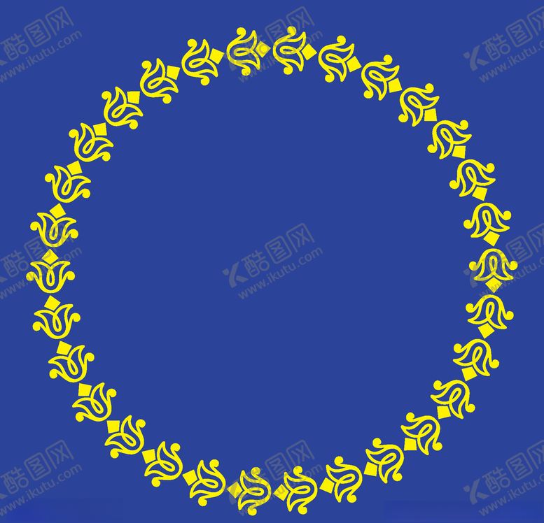复古边框花相花纹中式画中国风相