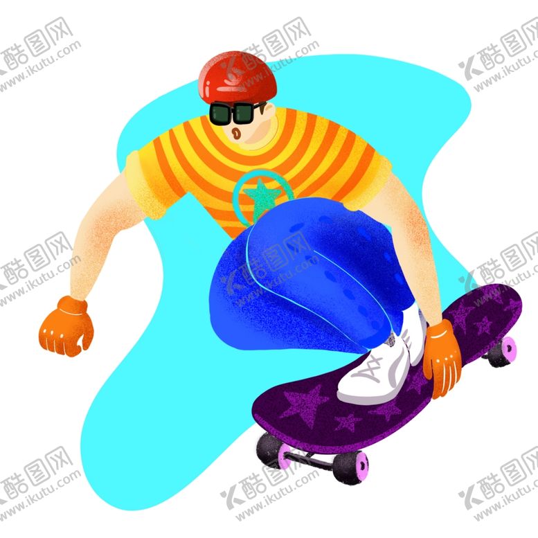 编号：14548909110153062664【酷图网】源文件下载-滑板少年