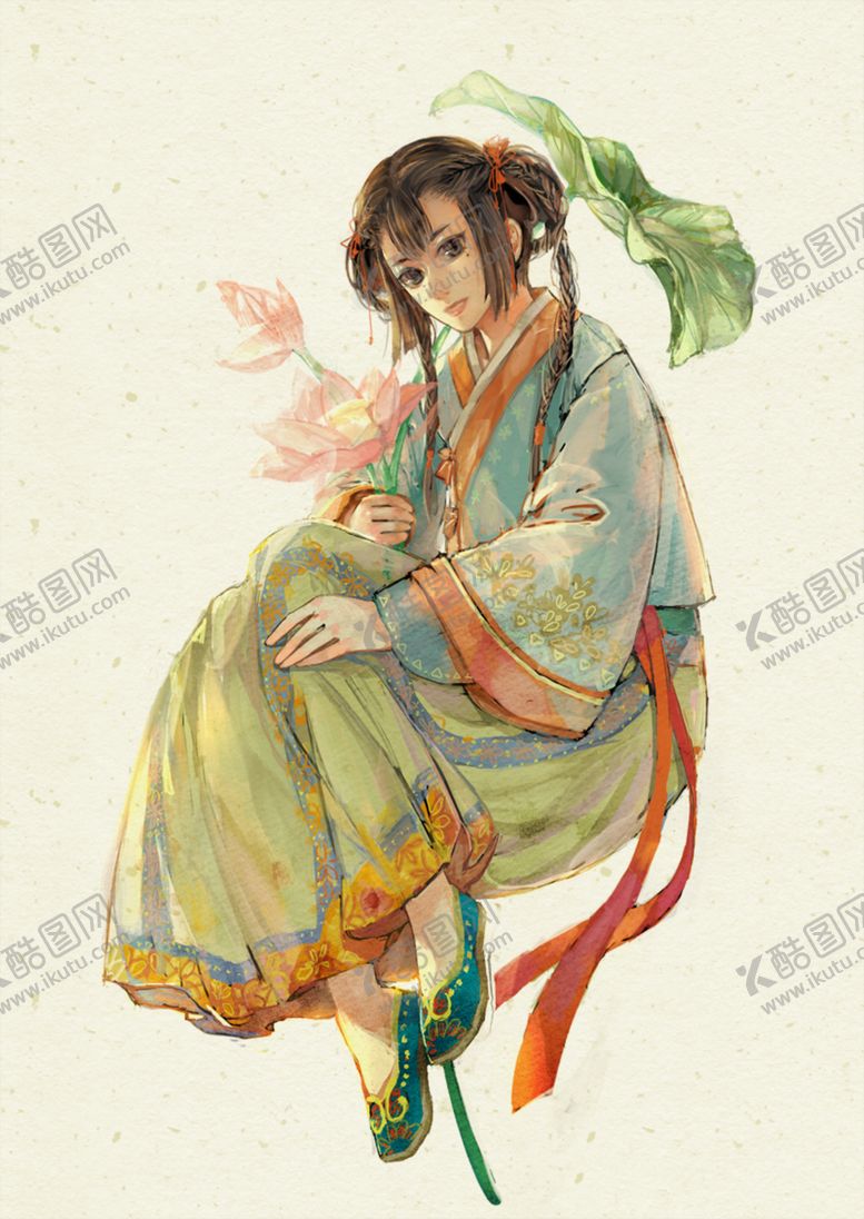 编号：93590006250158285927【酷图网】源文件下载-古风人物美女插画素材