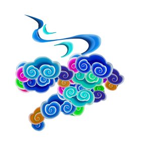 彩色祥云元素