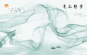 水墨山水画装饰图片风景