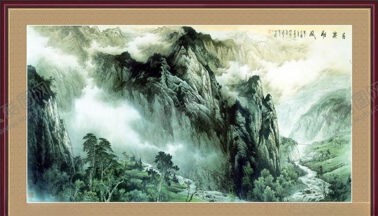 编号：90351907071347281416【酷图网】源文件下载-山水画水墨画装饰画