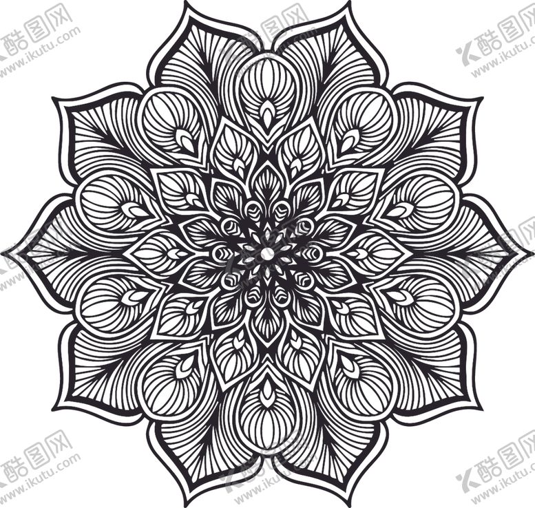 编号：97183910100822411573【酷图网】源文件下载-曼陀罗花纹