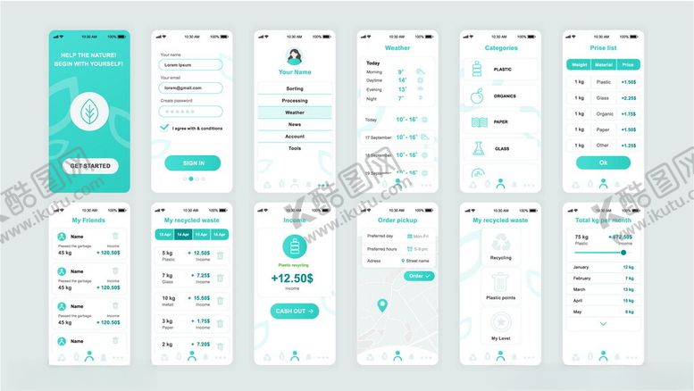 编号：74831009200526195455【酷图网】源文件下载-手机应用界面设计